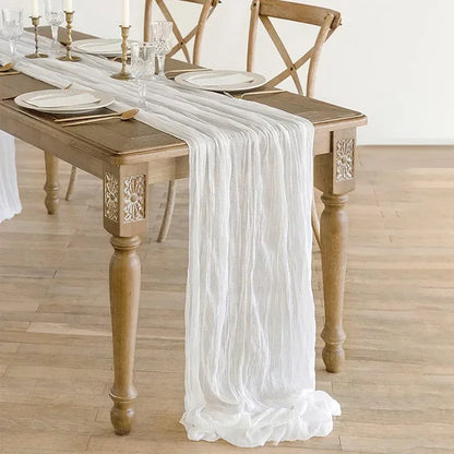 Gauze Table Runner for Rustic Beach Weddings - Smarsty