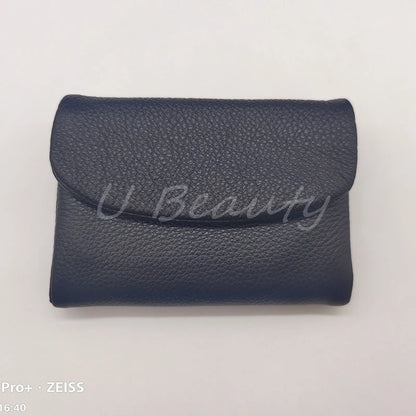 Coin Purse Genuine Cow Leather Short Wallet Trifold for Small Women's  Purses Clutch Cowhide Card Holder Travel Card Wallets