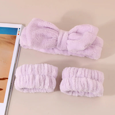 Coral Fleece Wash Face Headband Absorbent Waterproof - Smarsty