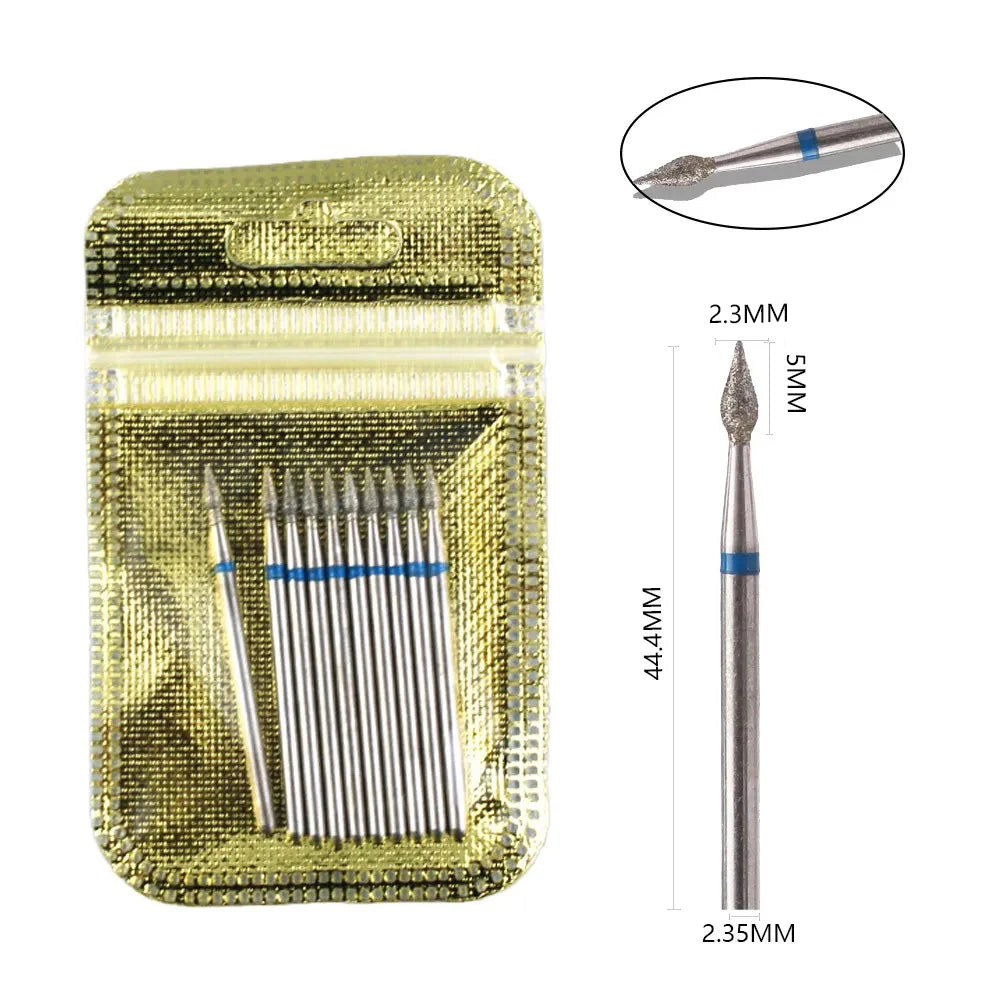 10 Piece Diamond Nail Drill Bit Set for Perfect Manicures - Smarsty