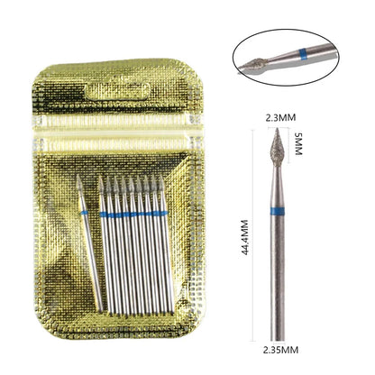 10 Piece Diamond Nail Drill Bit Set for Perfect Manicures - Smarsty