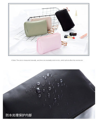 Waterproof Large Capacity Makeup Bag Multiple Colors Dacron Travel Storage Bag Partitioned Cosmetic Pouch Handbag Lipstick Pack - Smarsty