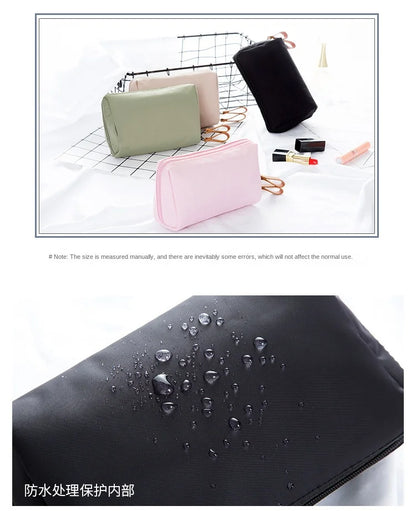 Waterproof Large Capacity Makeup Bag Multiple Colors Dacron Travel Storage Bag Partitioned Cosmetic Pouch Handbag Lipstick Pack - Smarsty