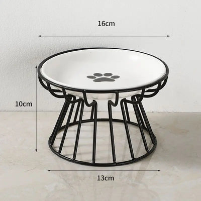 Ceramic Raised Pet Bowl for Cats and Dogs - Smarsty