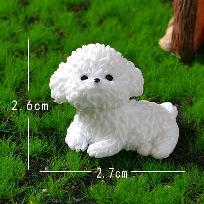 3D Cute Mini Puppy  Shoe Decoration Set Detachable Diy Bichon Frise Dog Figurines Accessory, Used For Clogs, Holiday Party Gifts