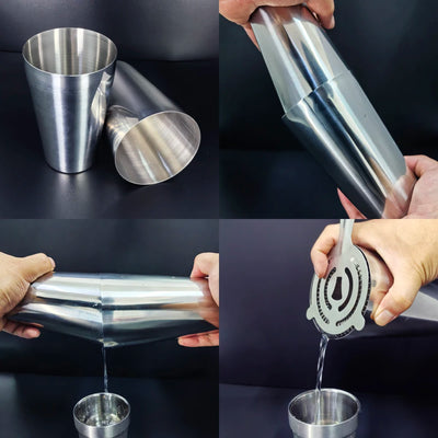 Boston Cocktail Shaker Set with 13 to 22 Bar Tools - Smarsty