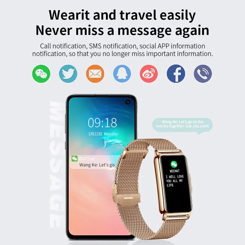 LIGE Smart Watch for Women with Full Touch Screen - Smarsty