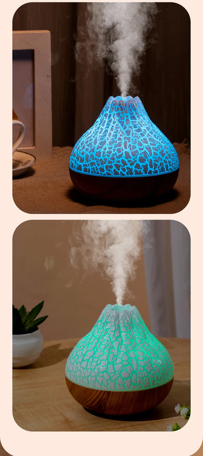 300ml Electric Volcano Air Humidifier with Colorful Mist - Smarsty