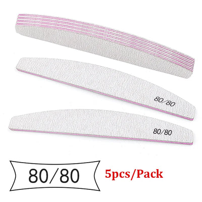 5Pcs Nail File Set with Colorful Grit Options - Smarsty