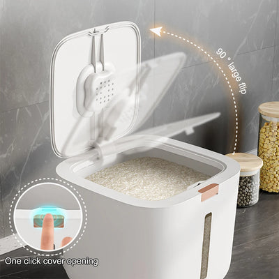 Insect Proof Moisture Proof Rice Box Grain Sealed Jar Kitchen Container 5/10KG Storage Kitchen Container Storage Box with Lid by Smarsty