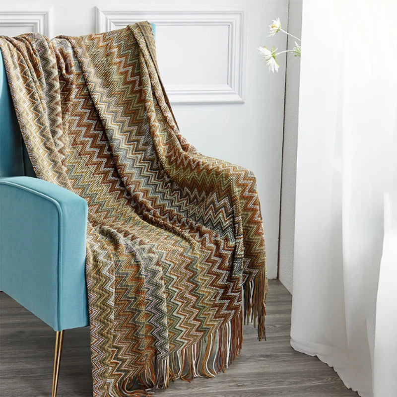 Boho Aztec Throw Blanket for Stylish Home Decor - Smarsty