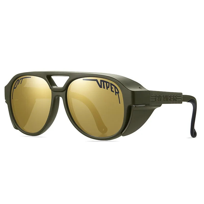 Steampunk Pit Viper Cycling Glasses Adult UV400 Men Women Sunglasses Designer Steam Punk Eyewear Vintage Retro Sun Goggles