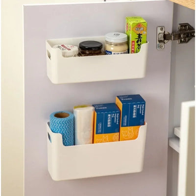 Non Perforated Cling Film Rack Inside Cabinet Wall Shelf Shelves Spice Rack Dish Drying Rack Cabinet Door Organiser for Kitchen by Smarsty