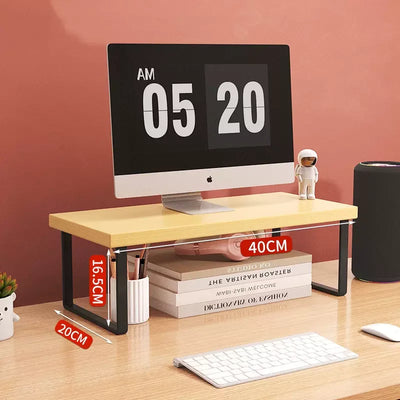 30/40/50cm Monitor Raised Shelf Office Laptop Bracket Desktop Computer Stand Desktop Rack Home Storage Holders Organizer by Smarsty