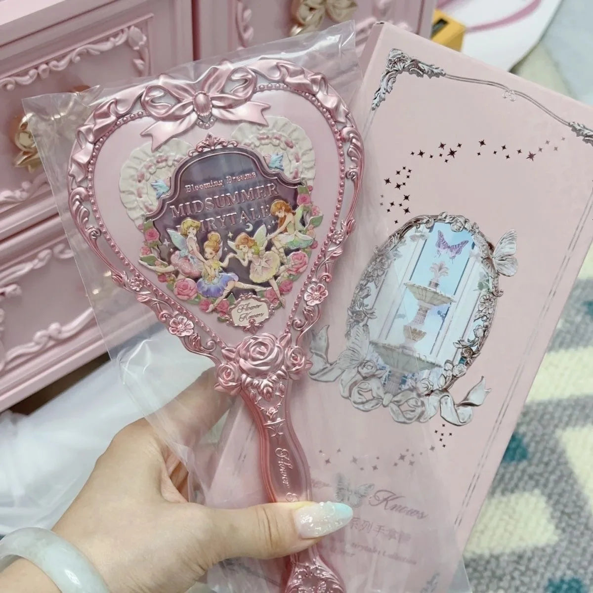 Flower Knows Angel Series Handheld Mirror Stylish and Portable - Smarsty
