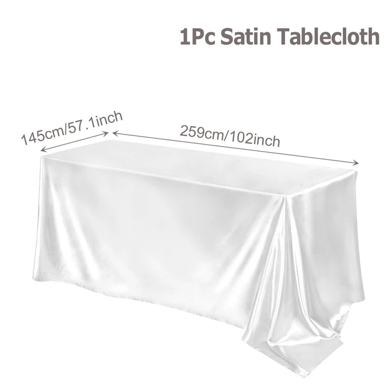 Satin Rectangle Tablecloth for Elegant Wedding Decor - Smarsty