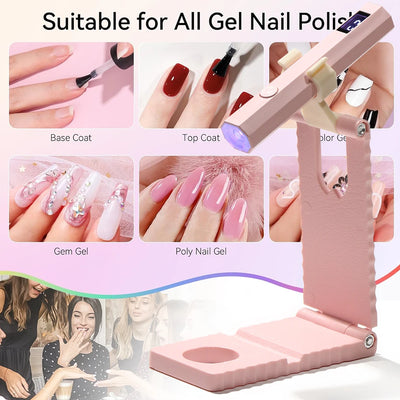 Mini UV Nail Lamp for Gel Polish Curing at Home - Smarsty