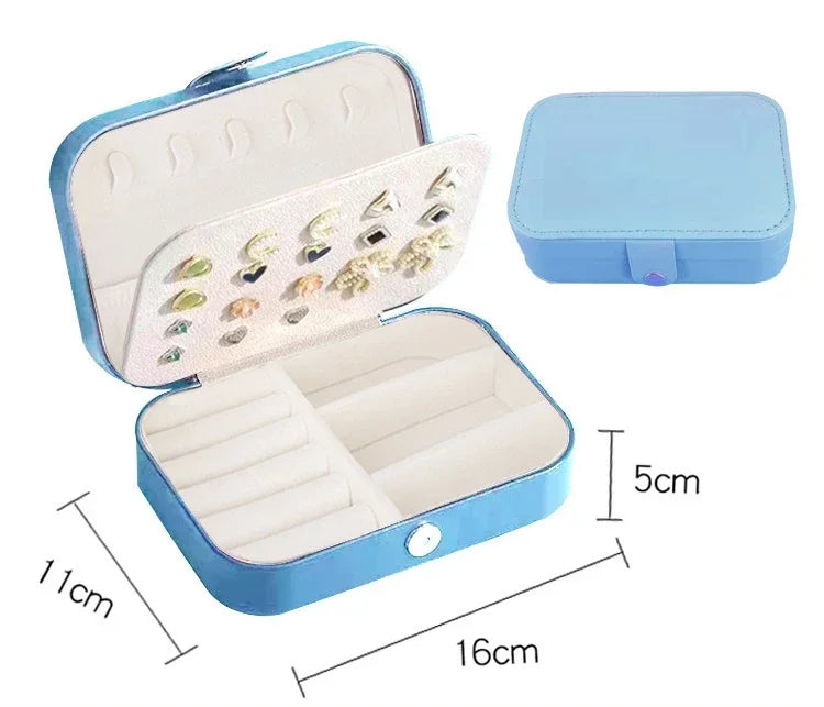 Luxury PU Leather Jewelry Box with Secure Lock - Smarsty