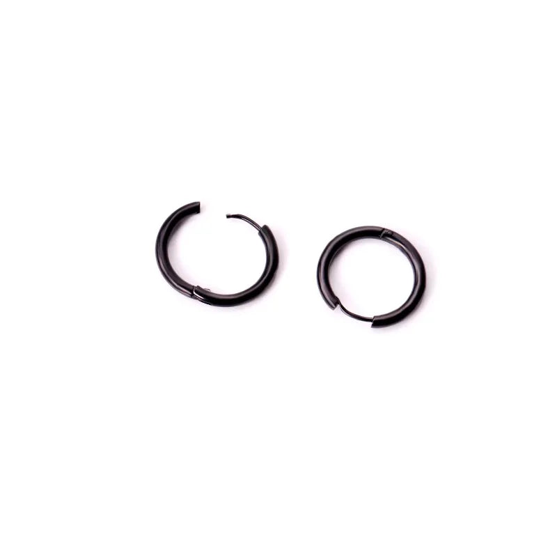 Men's Stainless Steel Hoop Earrings for Punk Style Fashion - Smarsty