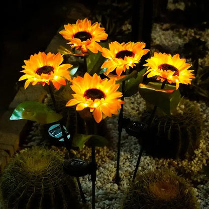 Solar LED Sunflower Outdoor Lawn Light for Garden Decor - Smarsty