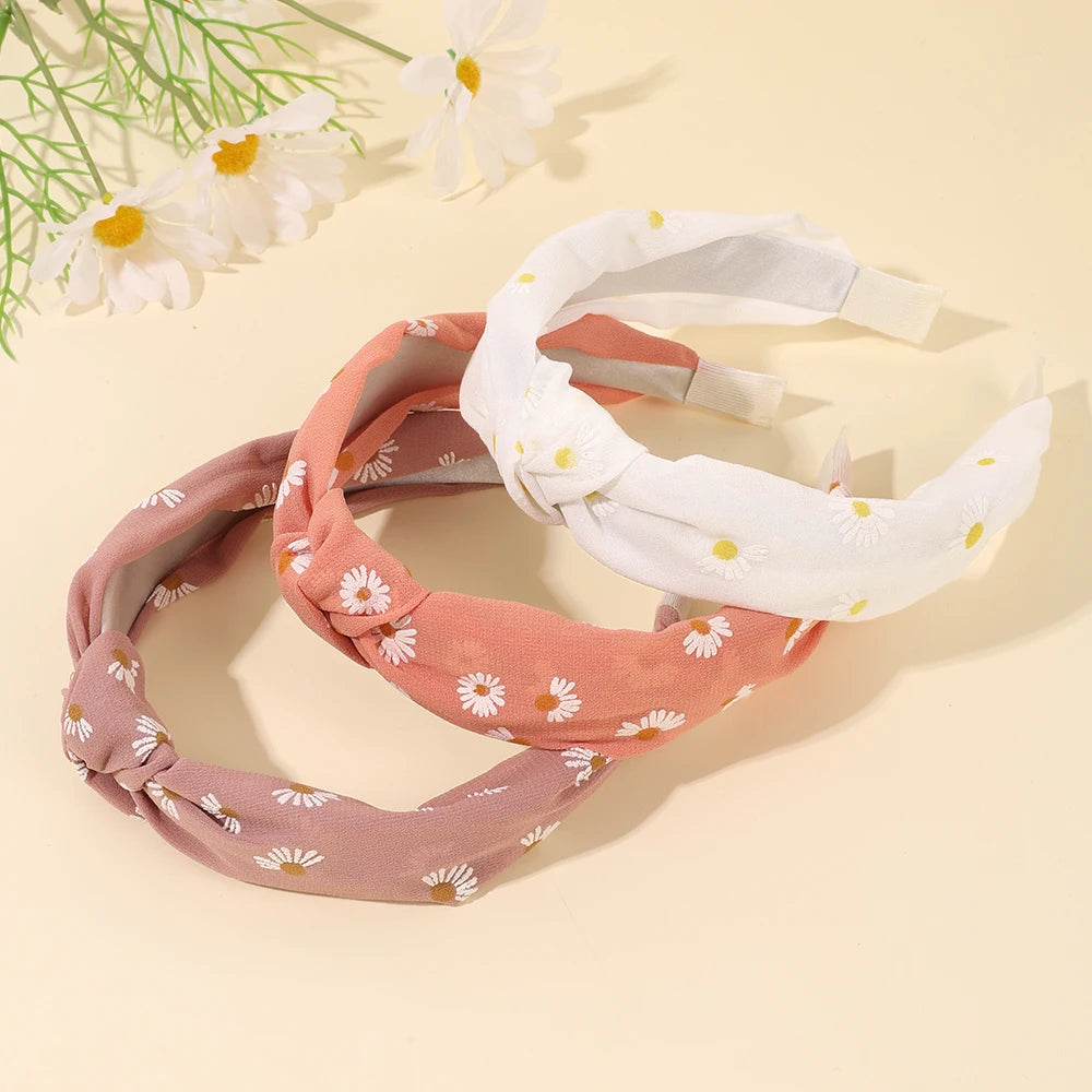 3 Pack Daisy Headbands For Girls Soft Comfortable Gift - Smarsty