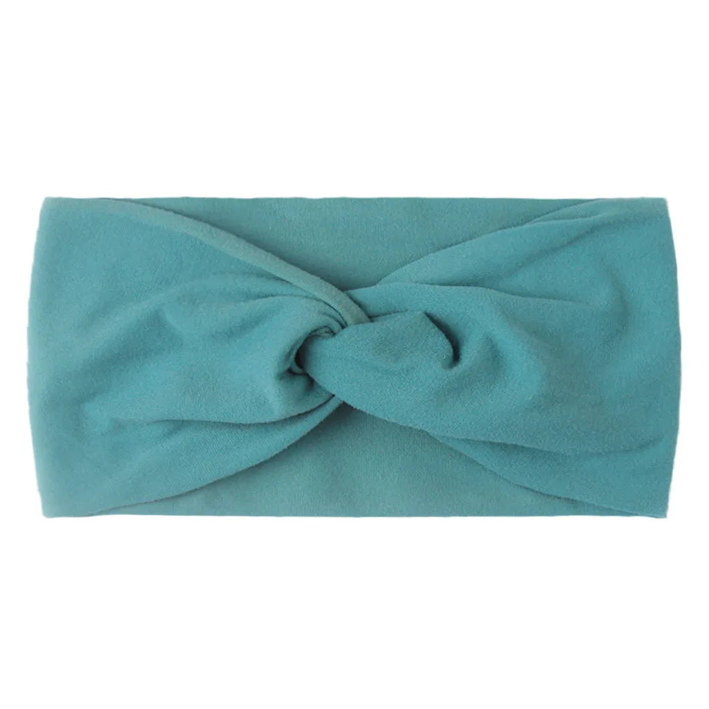 Candy Color Knotted Baby Girl Headband Soft Elastic - Smarsty