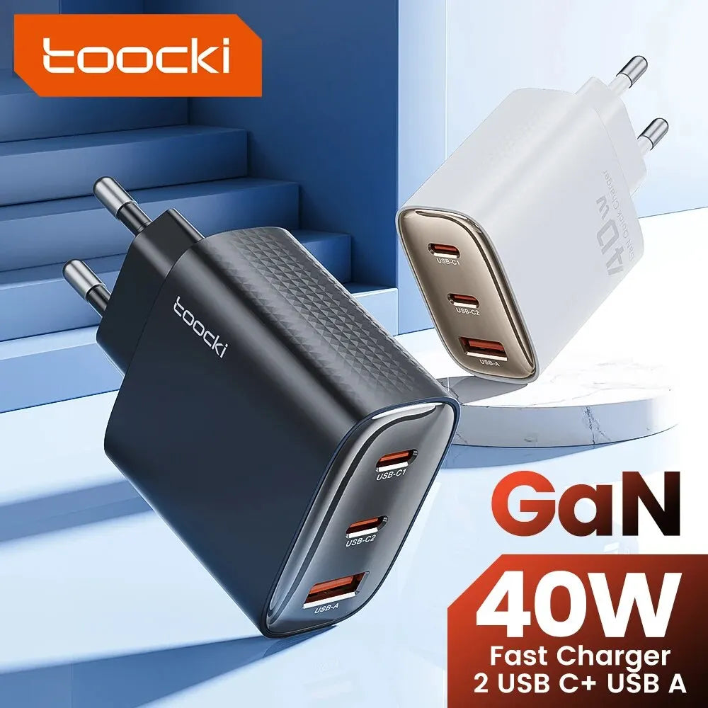 40W GaN USB C Travel Charger Fast Charge for Phones - Smarsty