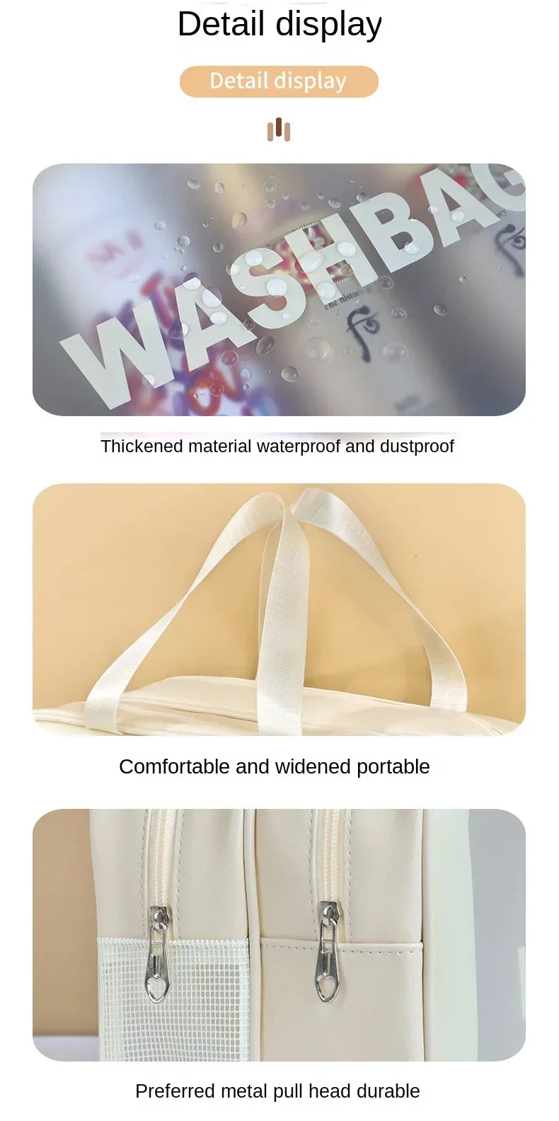 Wet-dry separation makeup bag portable toiletry bag travel essentials large capacity storage bag fitness swimming essentials - Smarsty