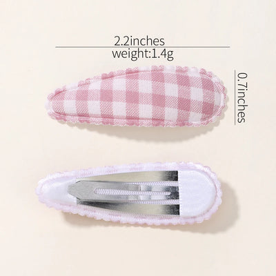 Newborn Cotton Hair Bow Snap Clips Set - Smarsty
