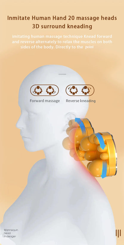 Shiatsu Electric Neck Pillow with Heating Therapy - Smarsty