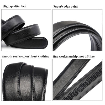 Luxury Men's Leather Belt with Metal Buckle Durable Soft Design - Smarsty