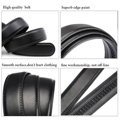 Luxury Men's Leather Belt with Metal Buckle Durable Soft Design - Smarsty