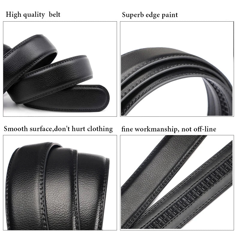 Luxury Men's Leather Belt with Metal Buckle Durable Soft Design - Smarsty