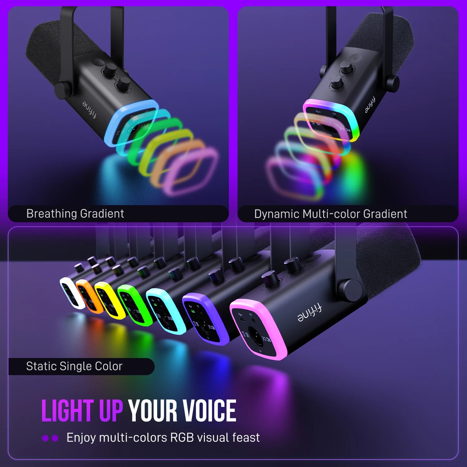 FIFINE USB XLR Dynamic Microphone for Gaming and Streaming - Smarsty