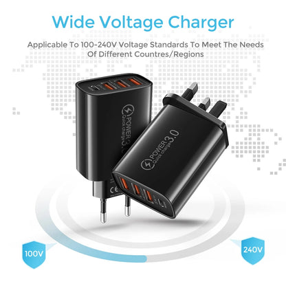 48W USB C WallMountedCharger PD Fast Charge 3.0 Universal - Smarsty