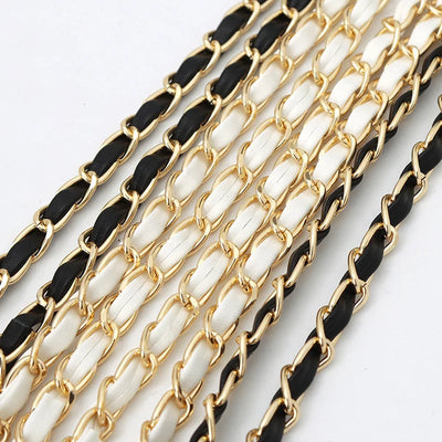PU Leather Metal Chain Accessories Crossbody Shoulder Portable Wrist Bag Chain Strap Replacement Luggage Accessories Versatile - Smarsty
