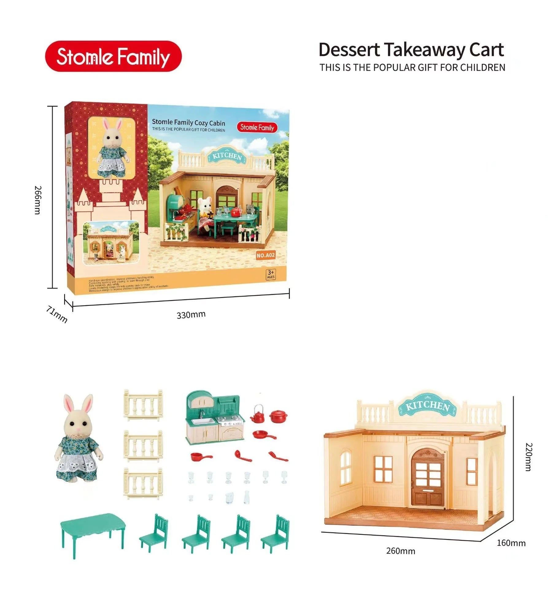 New Simulation Room Forest Family Small West House Rabbit Animal Model Girl Doll House Furniture Double Storey Villa Toys Gifts by Smarsty