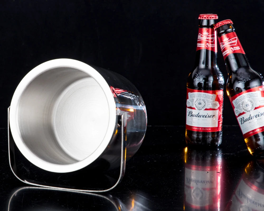 Portable Stainless Steel Ice Bucket for Outdoor Parties - Smarsty