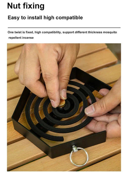 Outdoor Mosquito Coil Tray Camping Tools Tourist Hiking Mosquito Coil Holder Camping Supplies Hanging Mosquito Coil Holder