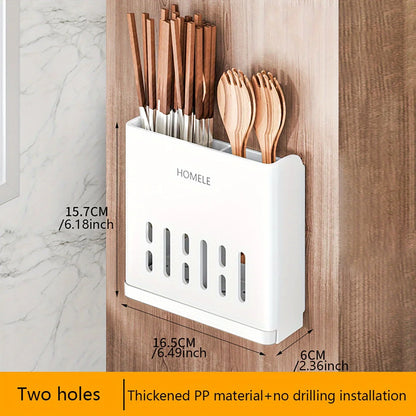 1pc Flatware Organizer, Multifunctional Cutlery Storage Rack With Detachable Water Drain Base, Chopsticks Holder, Utensil Holder by Smarsty