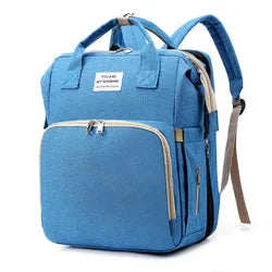 Fashionable Mommy Bag Folding Baby Bed Mother Large Capacity Portable Milk Bottle Diaper Double Shoulder Mom's Bag by Smarsty