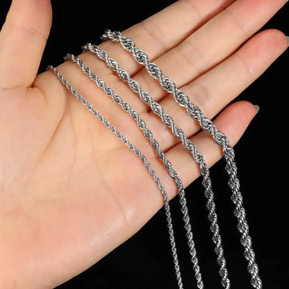 Stainless Steel Twisted Rope Chain Bracelet Waterproof - Smarsty