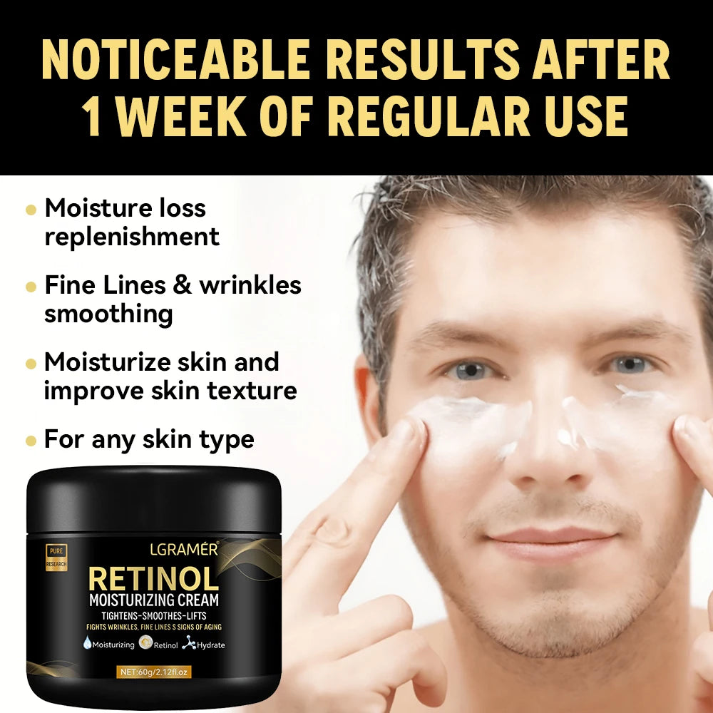 Men's Retinol Face Moisturizer for Anti-Aging and Pore Shrinking - Smarsty