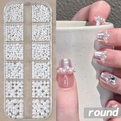 Half Round Pearl Beads for Stunning Nail Art - Smarsty