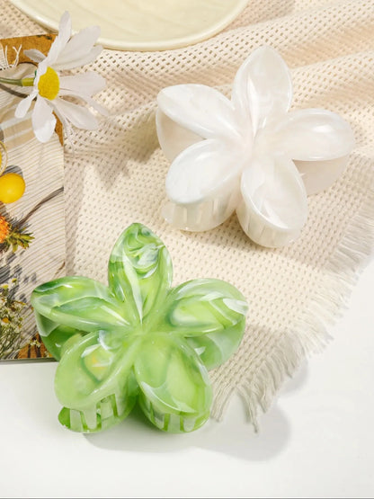 Hawaiian Flower Hair Claw Clips For Thin Hair Lightweight - Smarsty
