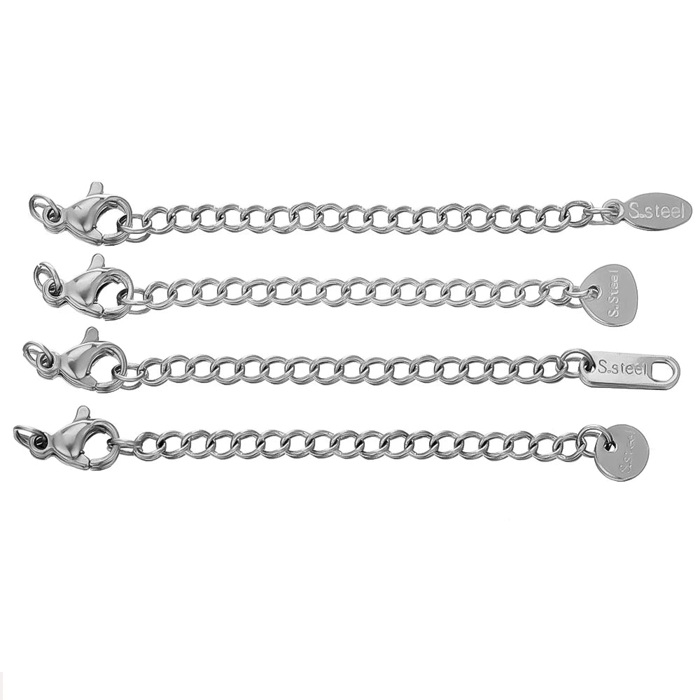 Stainless Steel Extension Chain With Secure Lobster Clasps - Smarsty