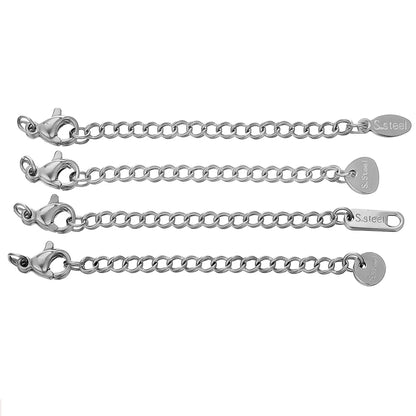 Stainless Steel Extension Chain With Secure Lobster Clasps - Smarsty