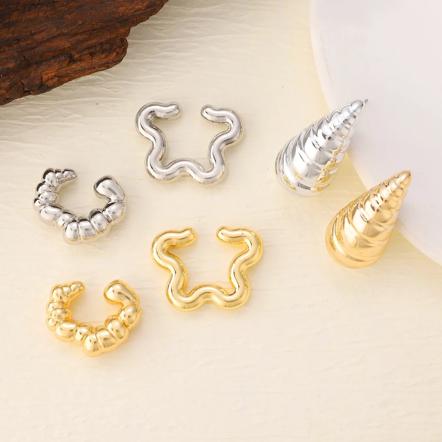 Trendy Vintage Geometric Clip Earrings for No Piercing Style - Smarsty