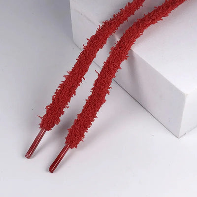 0.8cm width 1 Pair Cute Plush Sneakers Shoelaces Men Women High-top Casual Canvas  White Flat Shoes Laces Strings Accessories - Smarsty