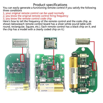 Universal 433MHz Garage Door Remote Control Transmitter - Smarsty
